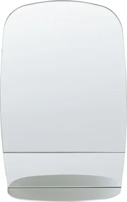 Zdjęcie produktu dla BELIANI Lustro ścienne metalowe srebrne 40 x 60 cm dekoracja wisząca w stylu nowoczesnym owalny kształt