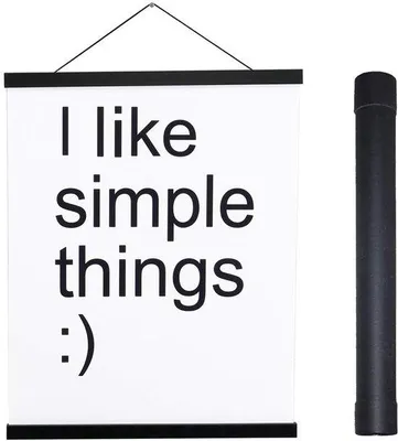 Productafbeelding van Ibenzoa® Magnetische houten posterlijst, 75 x 50 cm, zwart – Posterhouder voor posters, foto's en kunstwerken, inclusief ophangkabel voor thuis en kantoor
