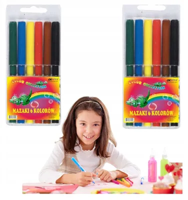 Produktbild von Penword Kinder Schul-Set Filzstifte 6 Farben