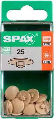 Produktbild von Spax Abdeckkappen beige zum stecken - 25 Stk.