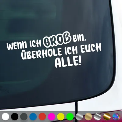 Produktbild von PantherPixel Wenn Ich Groß Bin Aufkleber Überhole Ich Euch Alle Sticker Auto Geschenkidee Farbe Weiss