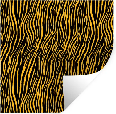 Produktbild von MuchoWow® Wandtattoo Wandsticker Wandaufkleber Tigerdruck - Muster - Orange 50x50 cm Selbstklebend und Repositionierbar - Selbstklebend - Fototapeten