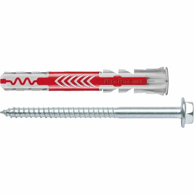 Obrázok produktu pre Fischer DuoPower, Súprava skrutiek a hmoždiniek, Betón, Sadrokartón, 80 mm, 1 cm, 11,2 cm, 10 kusov