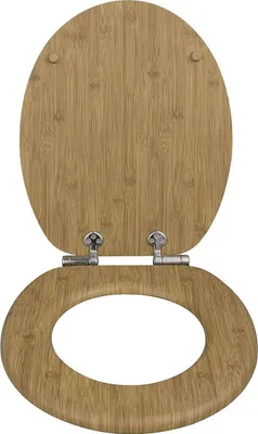 Produktbild von WC-Sitz Toilettensitz mit Absenkautomatik, MDF Holzkern, Softclose Scharnier, Antibakteriell