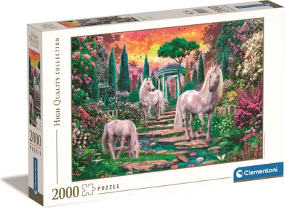 Zdjęcie produktu dla CLEMENTONI Puzzle Typowe jednorożce ogrodowe 2000 elementów
