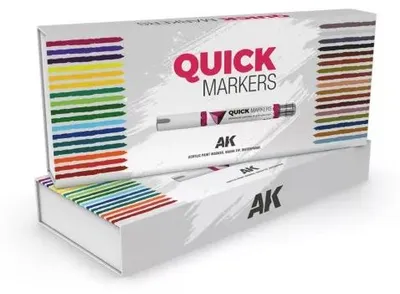Immagine prodotto di AK Interactive S.L. AK-MQ150 QUICK MARKERS Confezione speciale gamma completa (34x)