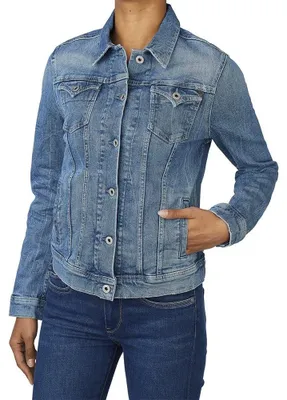 Zdjęcie produktu dla Kurtka damska Pepe Jeans Thrift, niebieska (denim-HQ0), rozmiar XXS