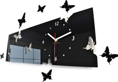 Produktbild von Moderne Uhr Schmetterlinge horizontal