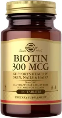 Productafbeelding van Solgar Biotin 300 mcg (100 tabletten) 033984002807