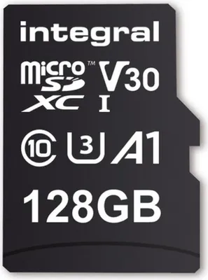 Produktbild von Integral INMSDX128G-100V30, 128 GB, UHS-I, 100 MB/s, 45 MB/s, Class 3 (U3), V30