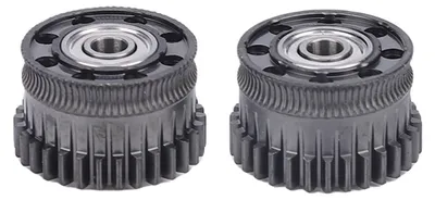 Produktbild von 2 Stück Extruder-Zahnräder, passend für K2 Plus 3D-Drucker, gehärteter Stahl, DLC-Beschichtung, Filament-Antriebsrad, leichtes perforiertes Design