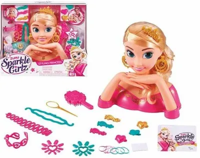 Obrázek produktu pro Zuru 10025 - Sparkle Girlz - Styling Princess - Kadeřnická hlava s doplňky