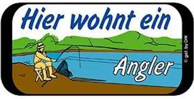 Produktbild von Türschild - Kunststoffschild - Hier wohnt ein Angler - 307370