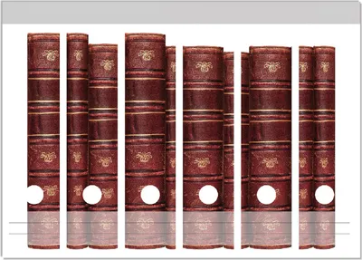 Produktbild von Wallario Ordnerrücken Sticker, selbstklebend für breite Ordner, 6 Stück, Motiv Alte Bücher mit rotem Ledereinband