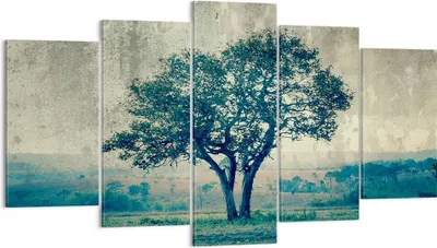 Produktbild von Bild auf Leinwand - Leinwandbild - Baum Natur Feld - 160x85cm - Wand Bild - Wanddeko - Wandbilder - Leinwanddruck - Bilder - Kunstdruck - Wanddekoration - Leinwand bilder - Wandkunst - EA160x85-3627