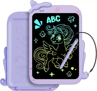 Produktbild von LCD Schreibtafel, Einhorn, Malspielzeug, Löschfunktion, lila