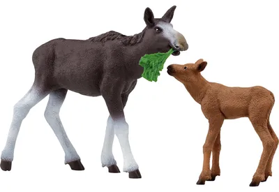 Produktbild von Schleich Wild Life Elchkuh mit Kalb, Spielfigur