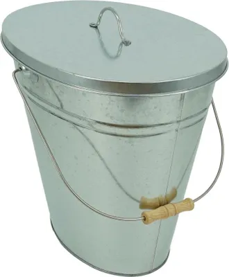 Produktbild von Ascheeimer mit Deckel 24 l Metall verzinkt