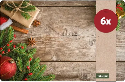 Produktbild von Abwaschbare Tischsets 6er Set Weihnachten Geschenke