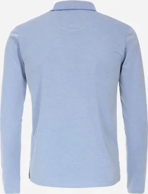 Produktbild von REDMOND Casual Herren Polo-Shirt Langarm Regular-Fit Jersey Hellblau 5XL
