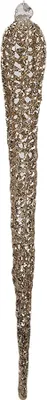 Produktbild von Clayre & Eef Weihnachtsanhänger Eiszapfen 30 cm Goldfarbig Glas