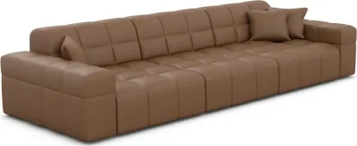 Produktbild von Kunstleder 4-Sitzer Couch Nivara Braun