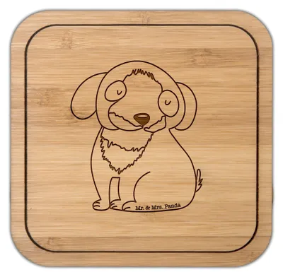 Produktbild von Mr. & Mrs. Panda Tassenuntersetzer Hund Entspannen - Transparent - Geschenk, Tischuntersetzer, Liebe, Entspannt, Süß, Getränkeuntersetzer, gläseruntersetzer, Haustier