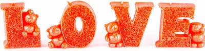 Produktbild von Duftkerze LOVE Schriftzug Rosenduft - Romantisches Geschenk Valentinstag & Geburtstag Deko