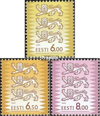 Produktbild von Briefmarken Estland 2000 Mi 381-383 (kompl.Ausg.) postfrisch Wappenlöwen