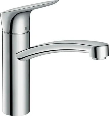 Image de Mitigeur d'évier hansgrohe Logis Bec pivotant chromé, 1 pièce.