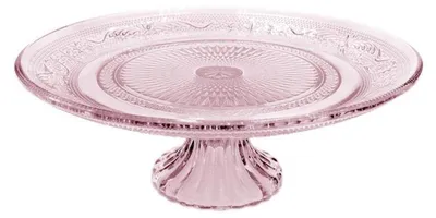 Produktbild von Glasschale mit Fuß, Ø 23 x H 8 cm, rosa
