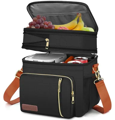 Immagine prodotto di Borsa termica per il pranzo, grande, impermeabile, con tracolla regolabile, riutilizzabile, ideale per il trasporto