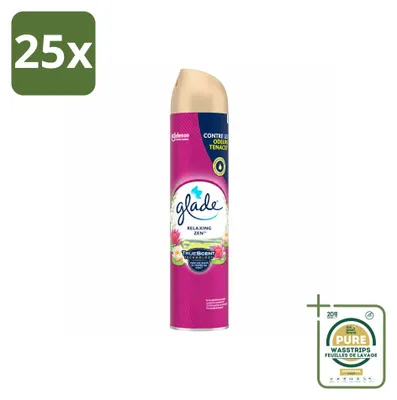 Imagen del producto de 25 unidades de ambientador en spray Glade Relaxing Zen, 300 ml, pack ahorro