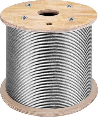 Immagine prodotto di Cavo in acciaio inox VEVOR da 3/16 di pollice x 1000 piedi, cavo di coperta di grado marino T316 per ringhiera, 1 x 19 fili, cavo aeronautico intrecciato per ringhiera di coperta, luci fiabesche, portico sospeso, recinzione, balaustre fai da te