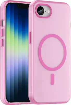 Produktbild von Mobigear Shockproof iPhone 16e MagSafe Hülle Hardcase Backcover - Pink
