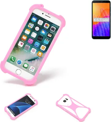 Produktbild von K-S-Trade Handy Hülle kompatibel mit Huawei Y5p Schutz Hülle Bumper Silikon Schutz Hülle Cover Case Silikoncase Silikonbumper TPU Softcase