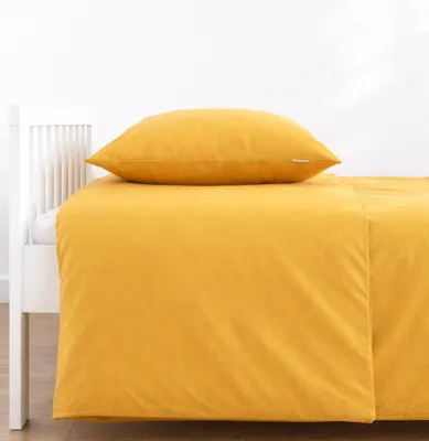 Gelb Bettwäsche Set aus Baumwolle – weicher Stoff und hochwertiges Kinderbettwäsche Jugend