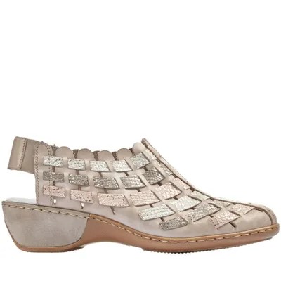 Produktbild von Rieker Damen Klassische Sandalen 47156-43 Farbe: Beige Größe: 37