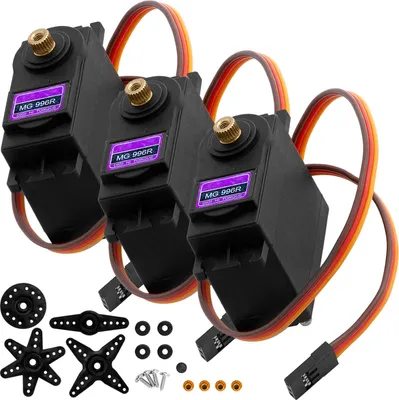 Produktbild von AZ-Delivery Aktoren MG996R Micro Digital Servo Motor mit Metall Getriebe für RC Roboter Hubschrauber Flugzeug, 3x MG996R