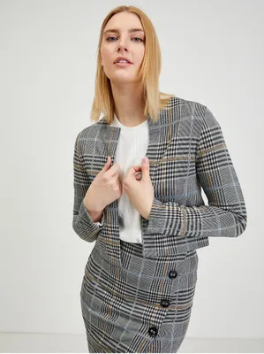 Obrázok produktu pre Orsay Šedý dámsky sako s kockovaným vzorom DP-3541879__L