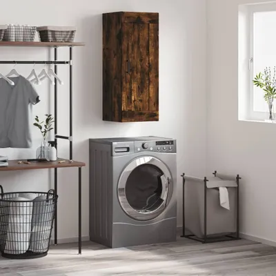 Obrázok produktu pre vidaXL Nástenná skrinka Smoked Oak 34,5x34x90 cm Materiál dreva