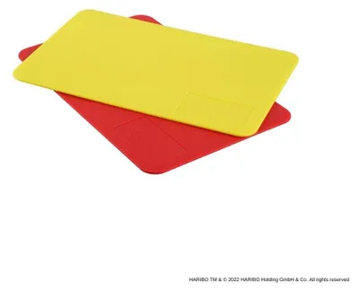 Immagine prodotto di Zenker Haribo Tagliere doppio  2 taglieri in giallo e rosso  Tagliere in plastica per cucinare e fare lavoretti manuali con design Haribo