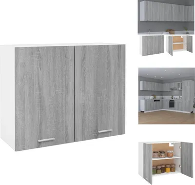 Obrázok produktu pre vidaXL Nástenná skrinka Grey Sonoma 80x31x60 cm Materiál na báze dreva - Kuchynské skrinky