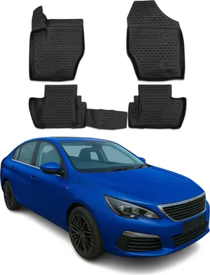 Image de OMAC Tapis de sol pour Peugeot 408 2010-2014 sur mesure en caoutchouc Noir