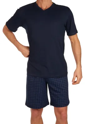 Productafbeelding van Schiesser pyjamabroek, korte model, donkerblauw, voor heren