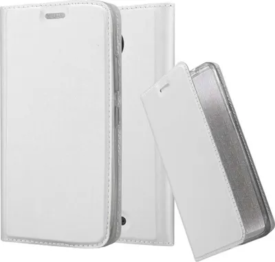Produktbild von Cadorabo Handyhülle für Motorola MOTO C Schutz Hülle in Silber Cover Etui Book Case Booklet