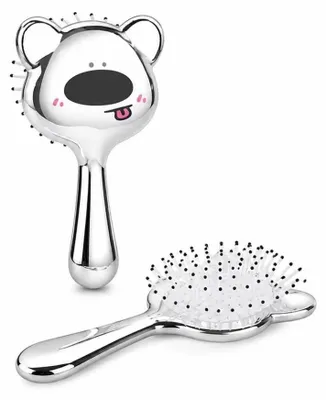 Immagine prodotto di BEYSTON Spazzola per bambini Orsetto, Cromo argento / Rosa / Nero