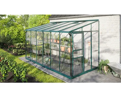 Produktbild von Vitavia Anlehn-Gewächshaus "Ida 7800" smaragd grün 7,8 m² 3 mm ESG/6 mm HKP