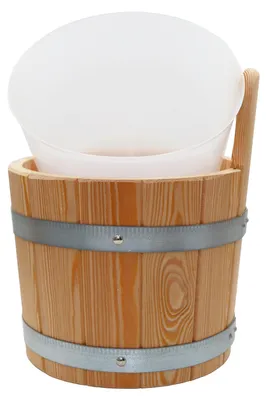 Produktbild von HAF Saunakübel Lärche 5 Liter mit Einsatz | Feuchtigkeitsresistenter Aufgusseimer | Hochwertiges Sauna Zubehör | Qualität:  Germany