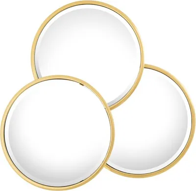 Produktbild von Casa Padrino Luxus Designer Edelstahl Spiegel / Wandspiegel Gold 95 x H. 90 cm - Designermöbel
